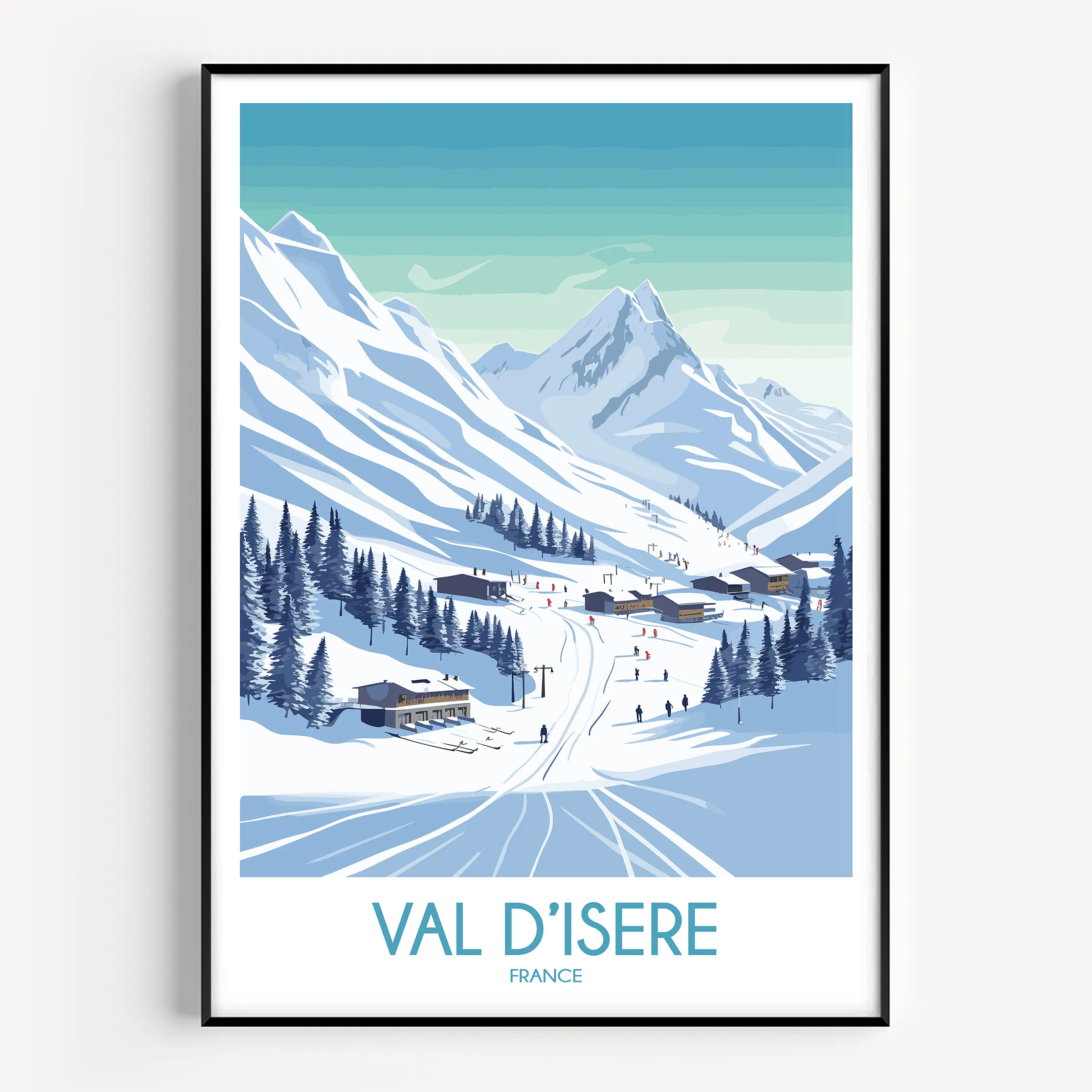 Val D'Isere Souvenir Poster Print