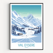 Val D'Isere Souvenir Poster Print