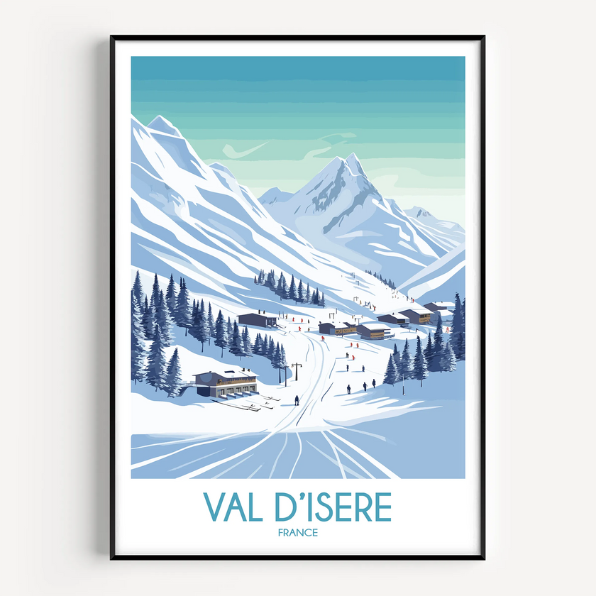 Val D'Isere Souvenir Poster Print