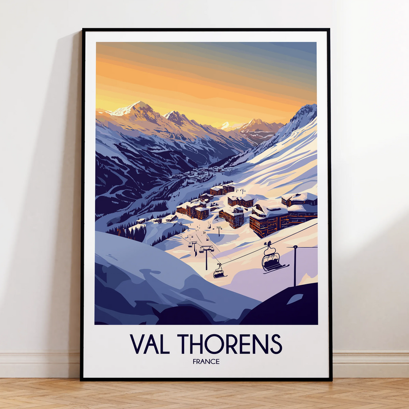 Val Thorens Minimalist Wall Art