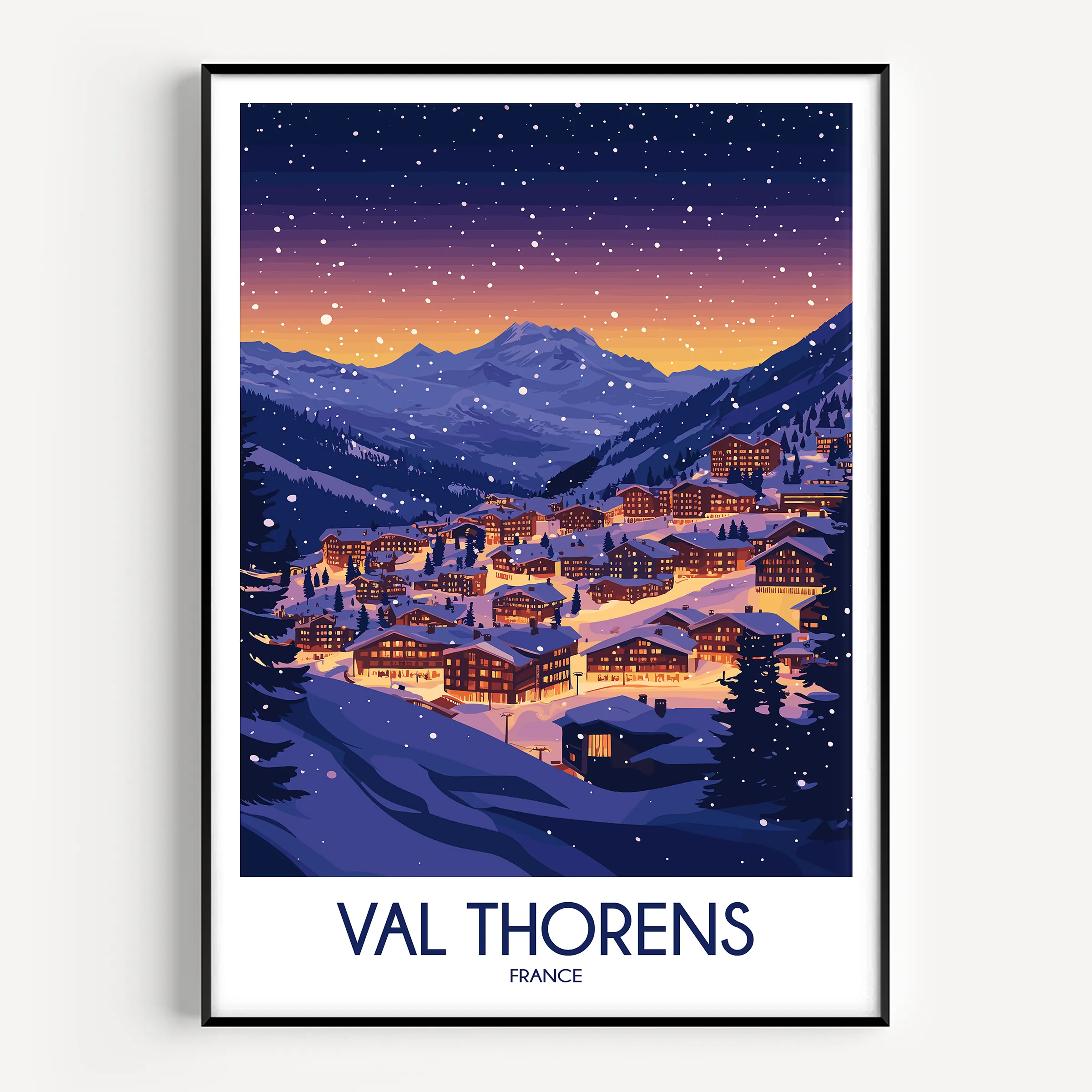 Val Thorens Minimalist Wall Art