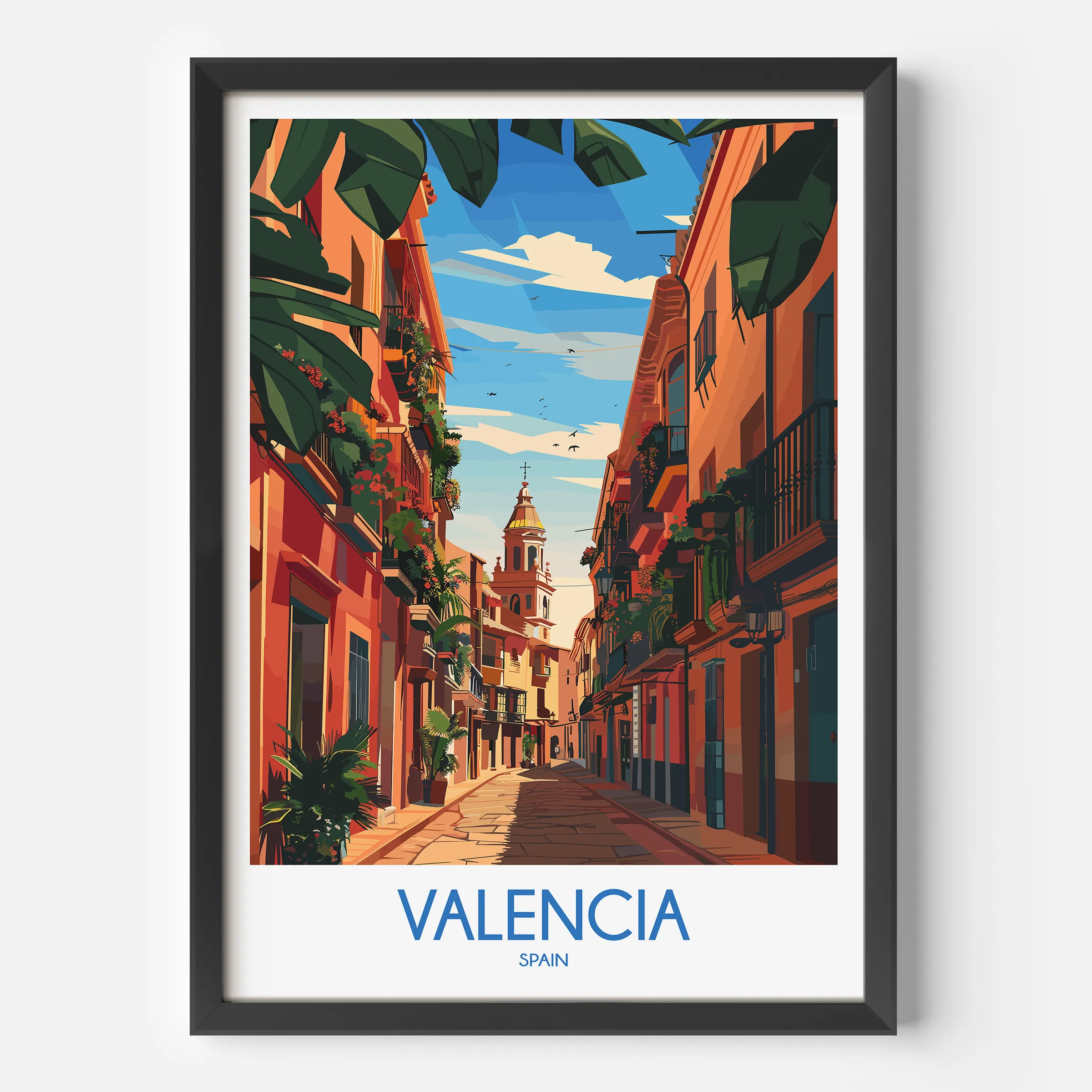Valencia Modern Travel Poster