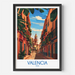Valencia Modern Travel Poster