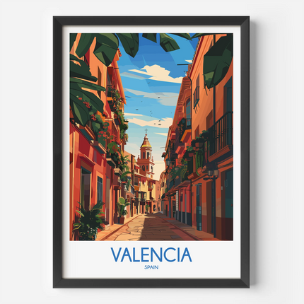 Valencia Modern Travel Poster
