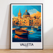 Valletta Modern Travel Poster