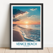 Venice Beach Modern Travel Poster