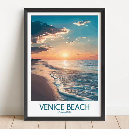 Venice Beach Modern Travel Poster