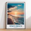 Venice Beach Retro Travel Illustration