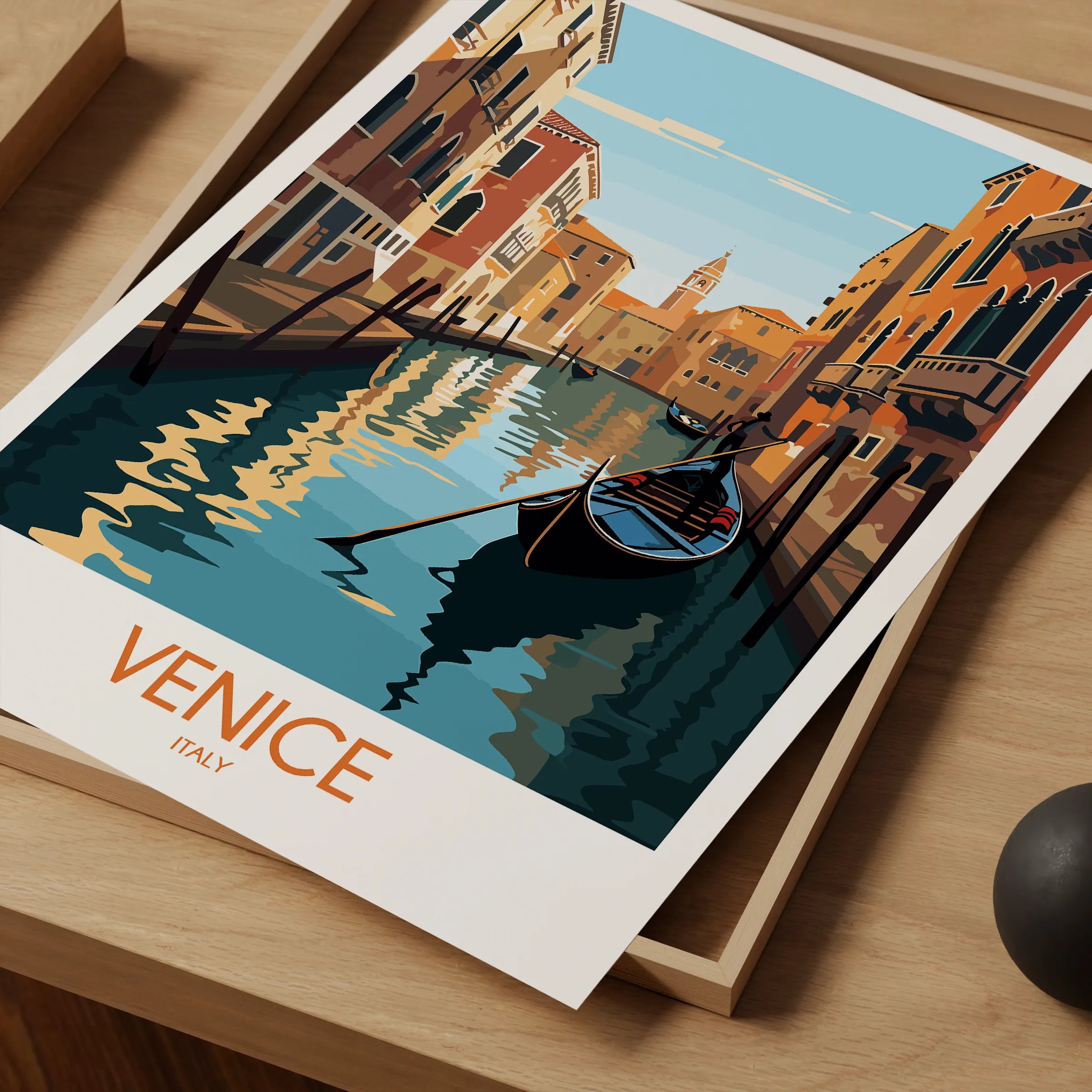 Venice Retro Travel Illustration