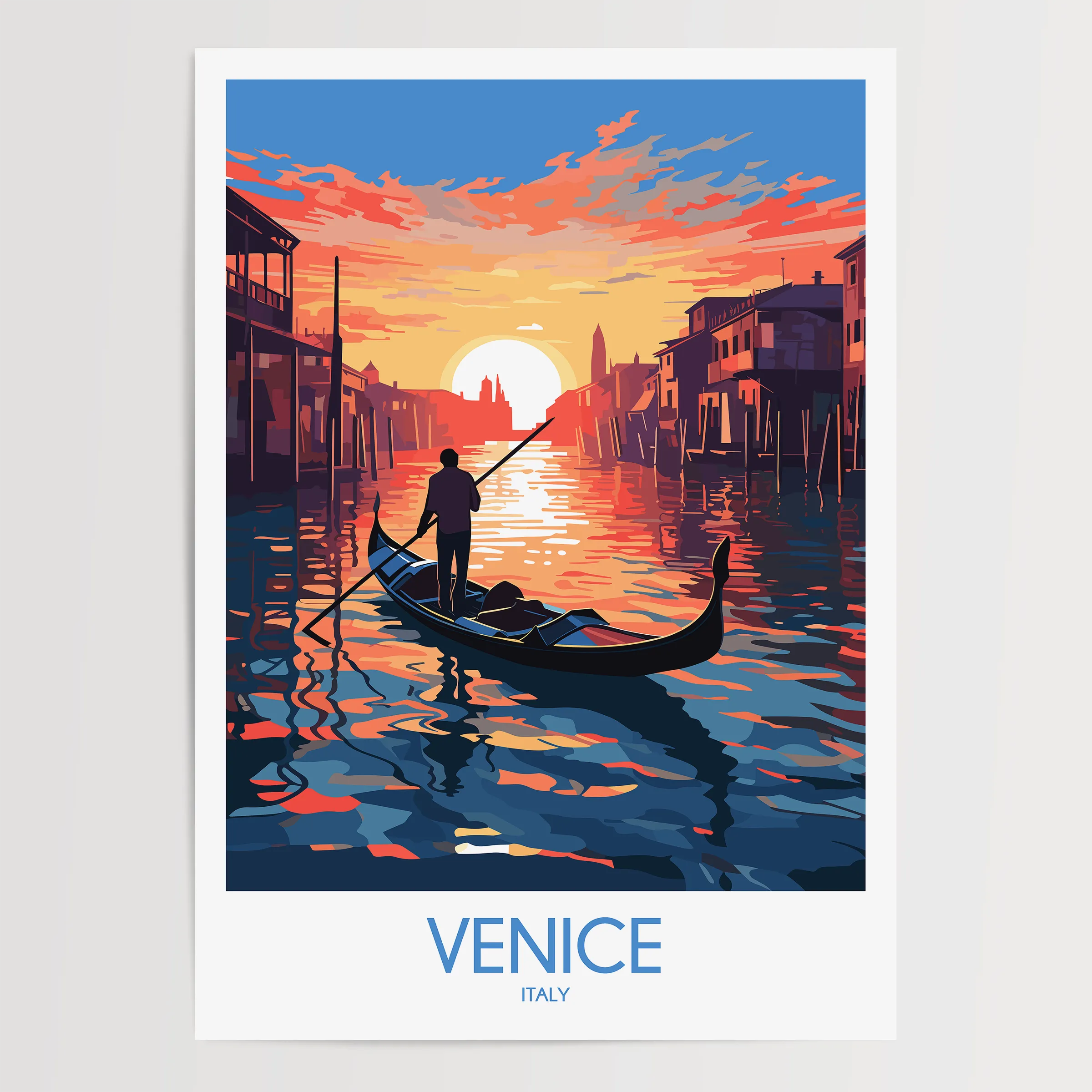 Venice Vintage Style Print