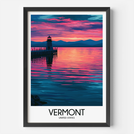 Vermont Modern Travel Poster