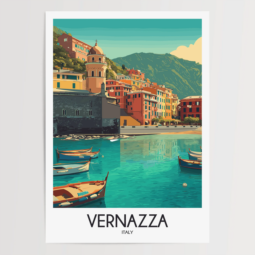 Vernazza Modern Travel Poster