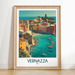 Vernazza Retro Travel Illustration