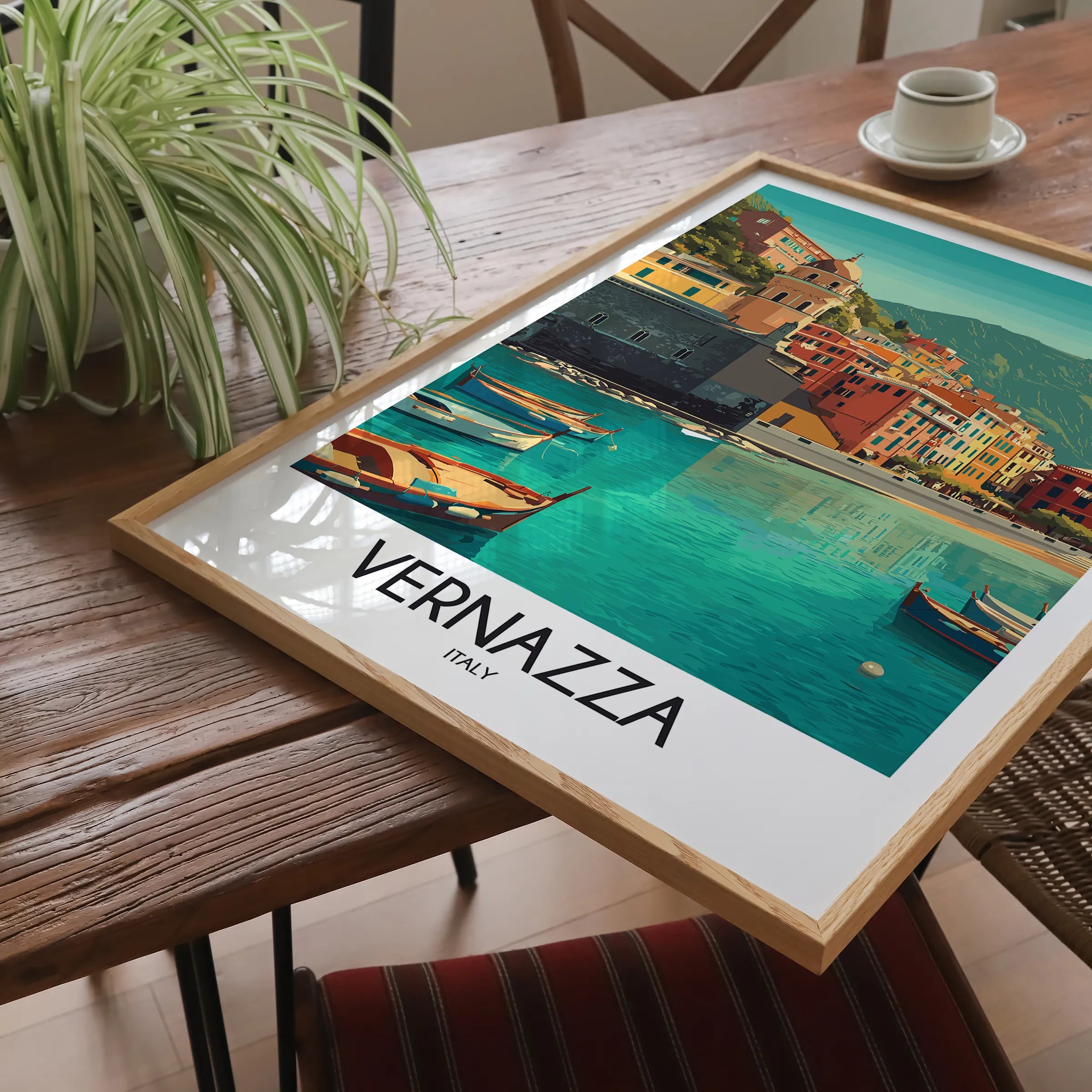 Vernazza Retro Travel Illustration
