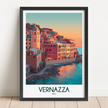Vernazza Retro Travel Illustration