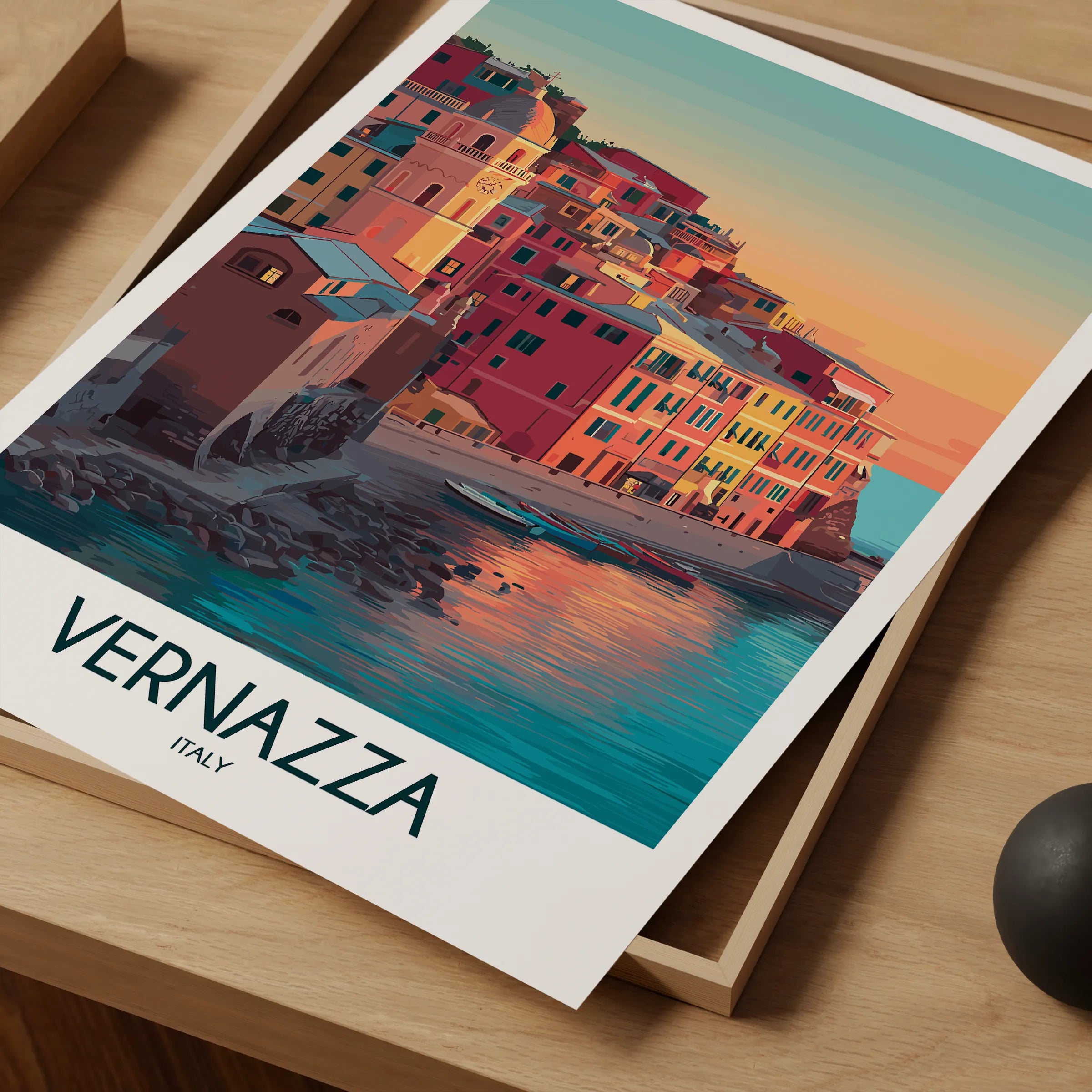 Vernazza Scenic Landscape Art