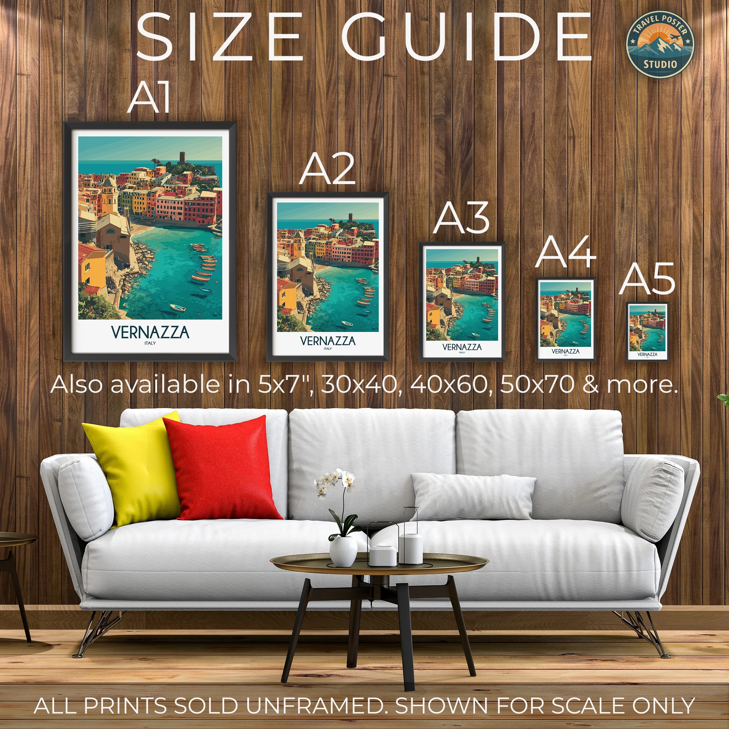 Vernazza Scenic Landscape Art