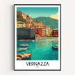 Vernazza Scenic Landscape Art