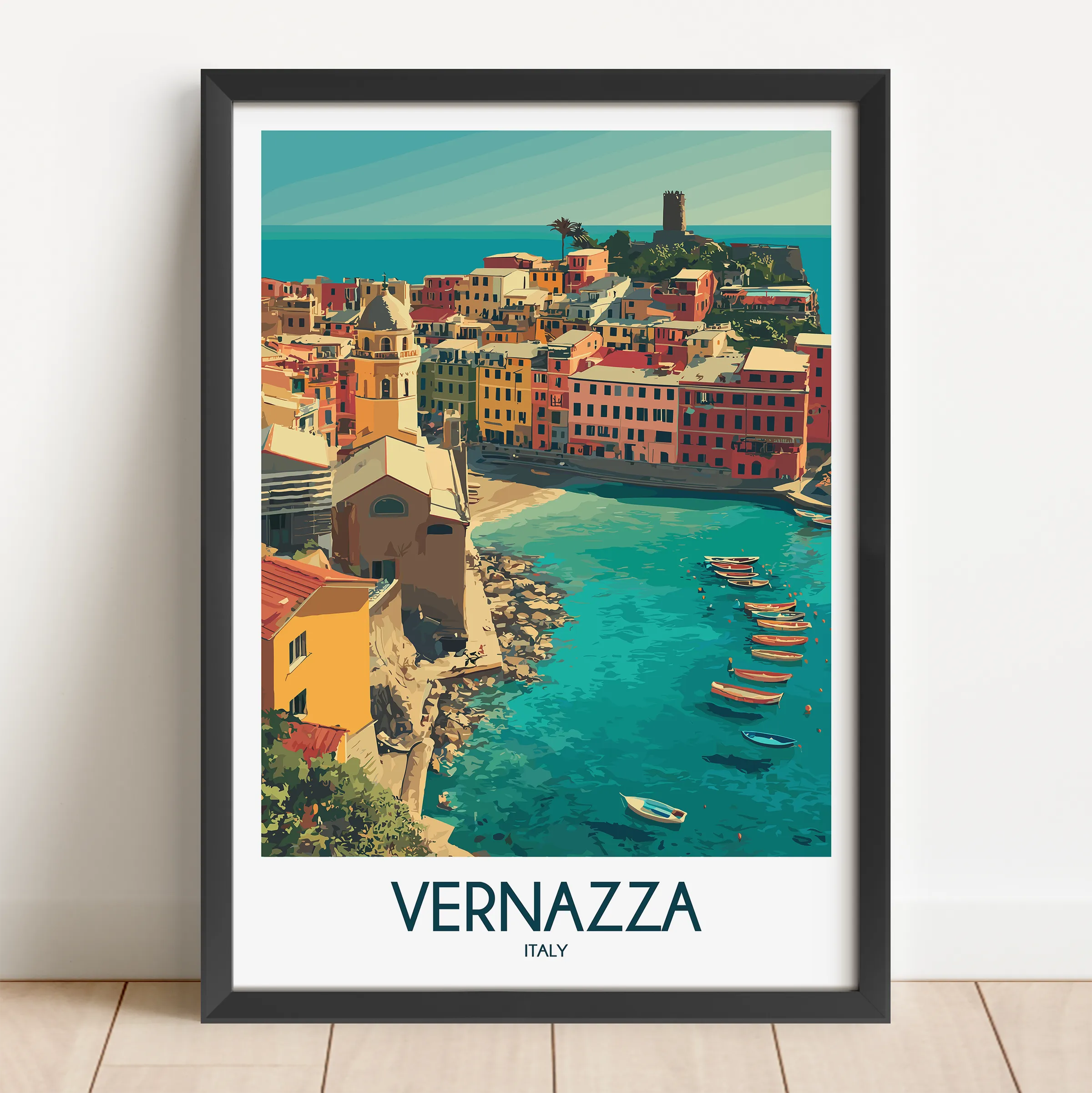 Vernazza Vintage Style Print