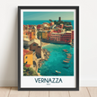 Vernazza Vintage Style Print