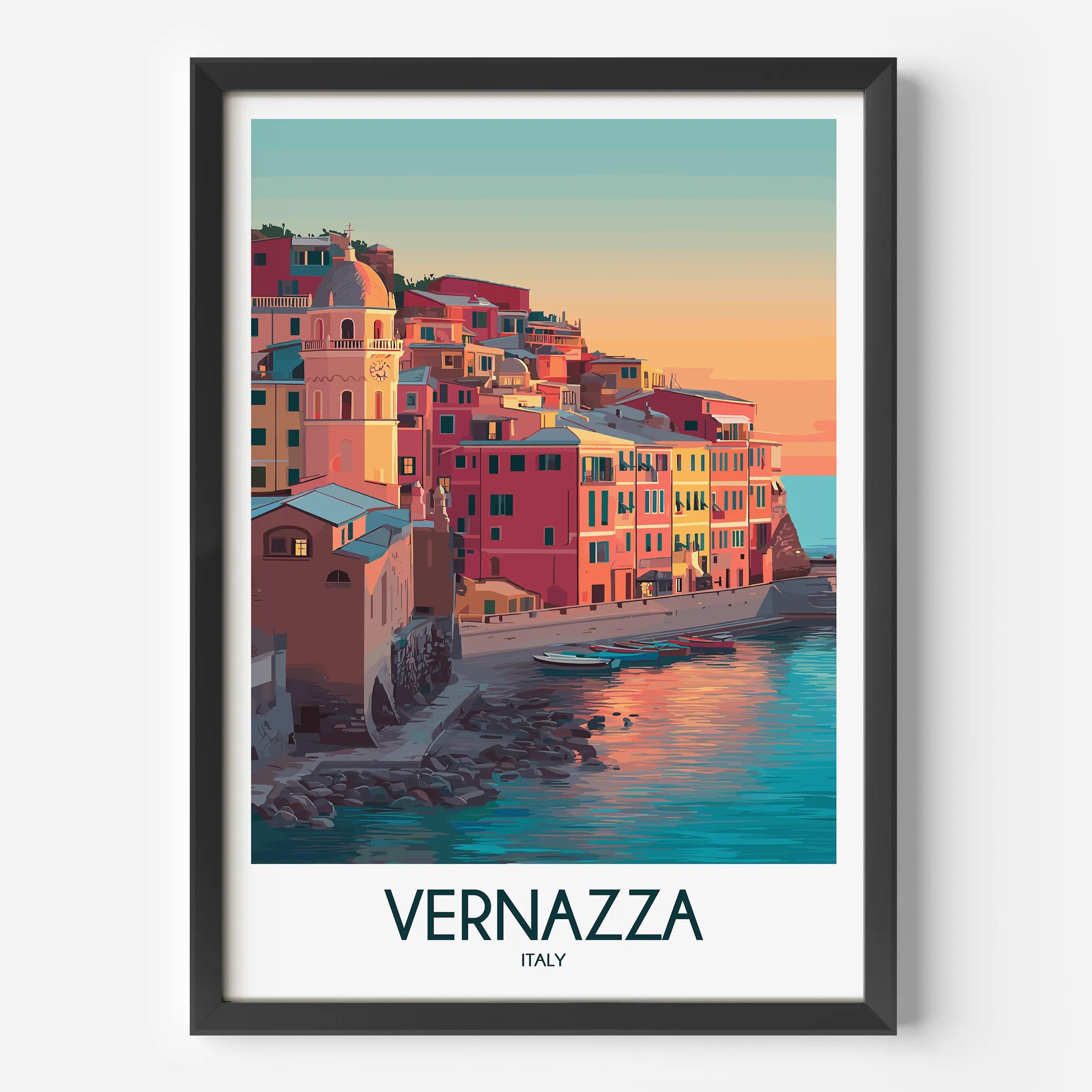 Vernazza Vintage Style Print