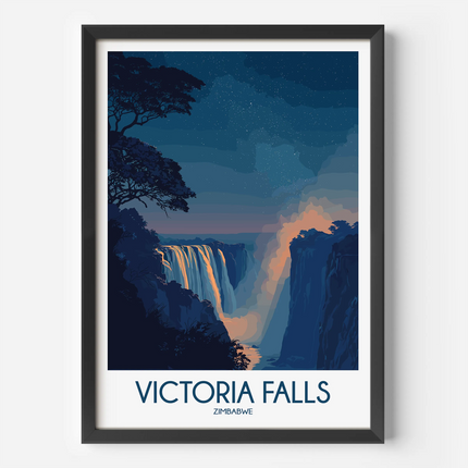 Victoria Falls Minimalist Wall Art