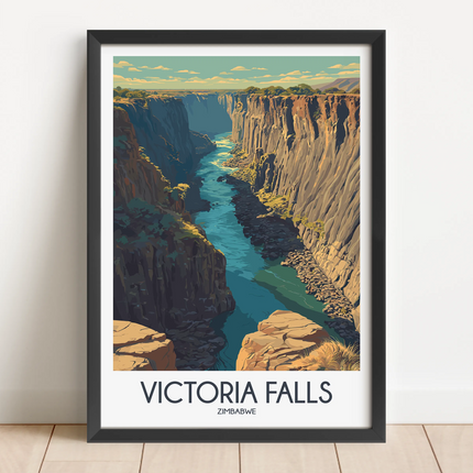 Victoria Falls Modern Travel Poster