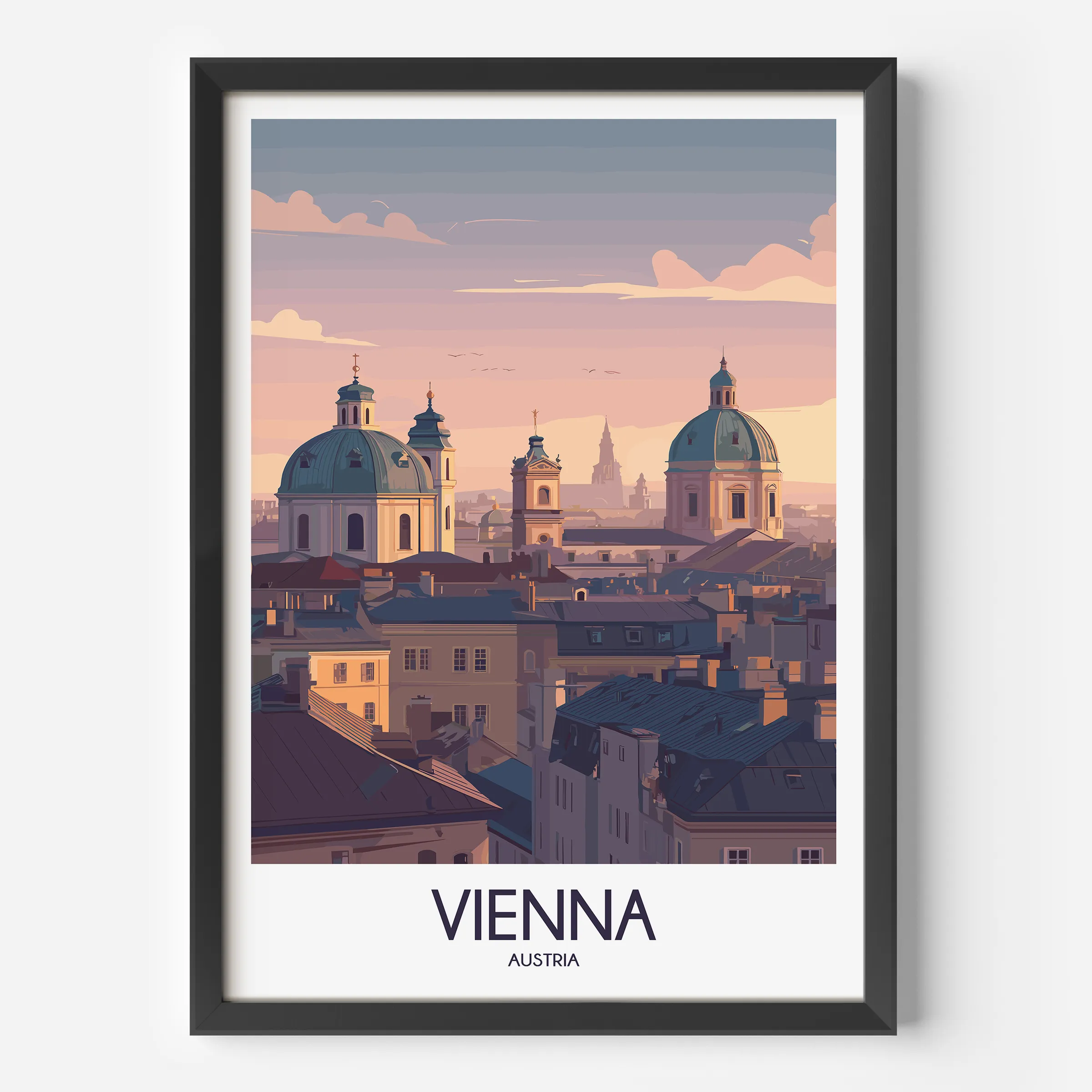 Vienna Retro Travel Illustration