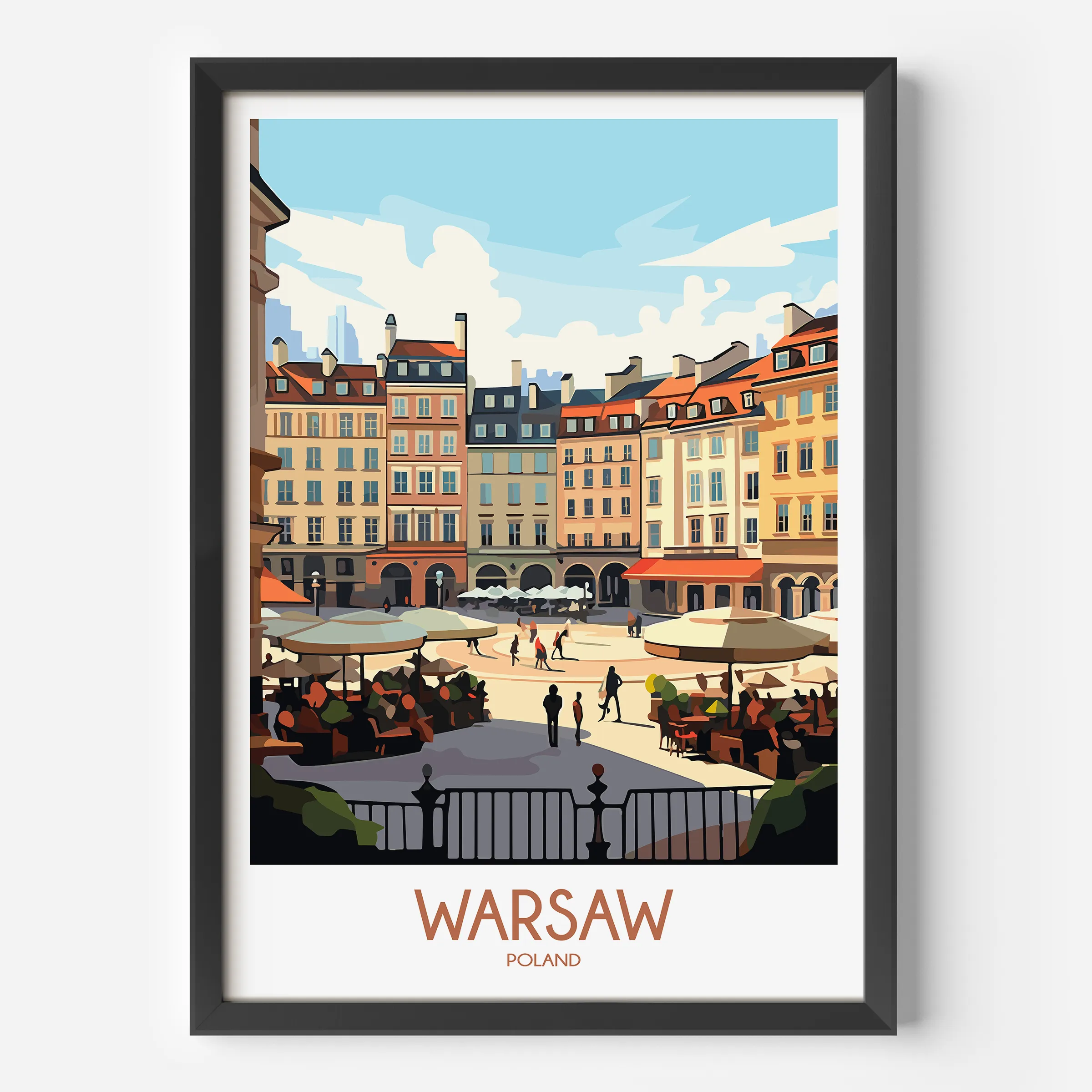 Warsaw Vintage Style Print