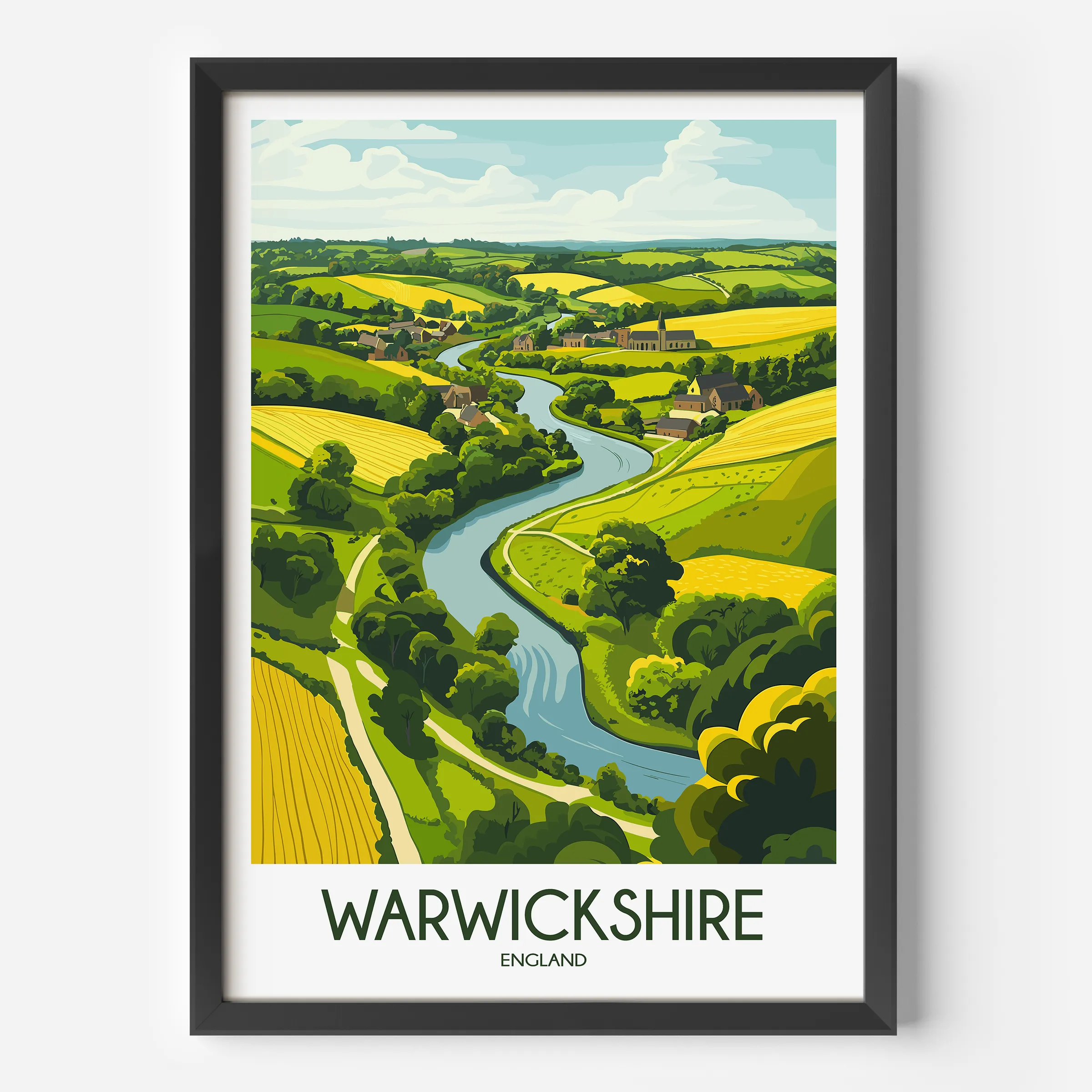 Warwickshire Destination Art Gift