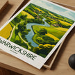 Warwickshire Modern Travel Poster