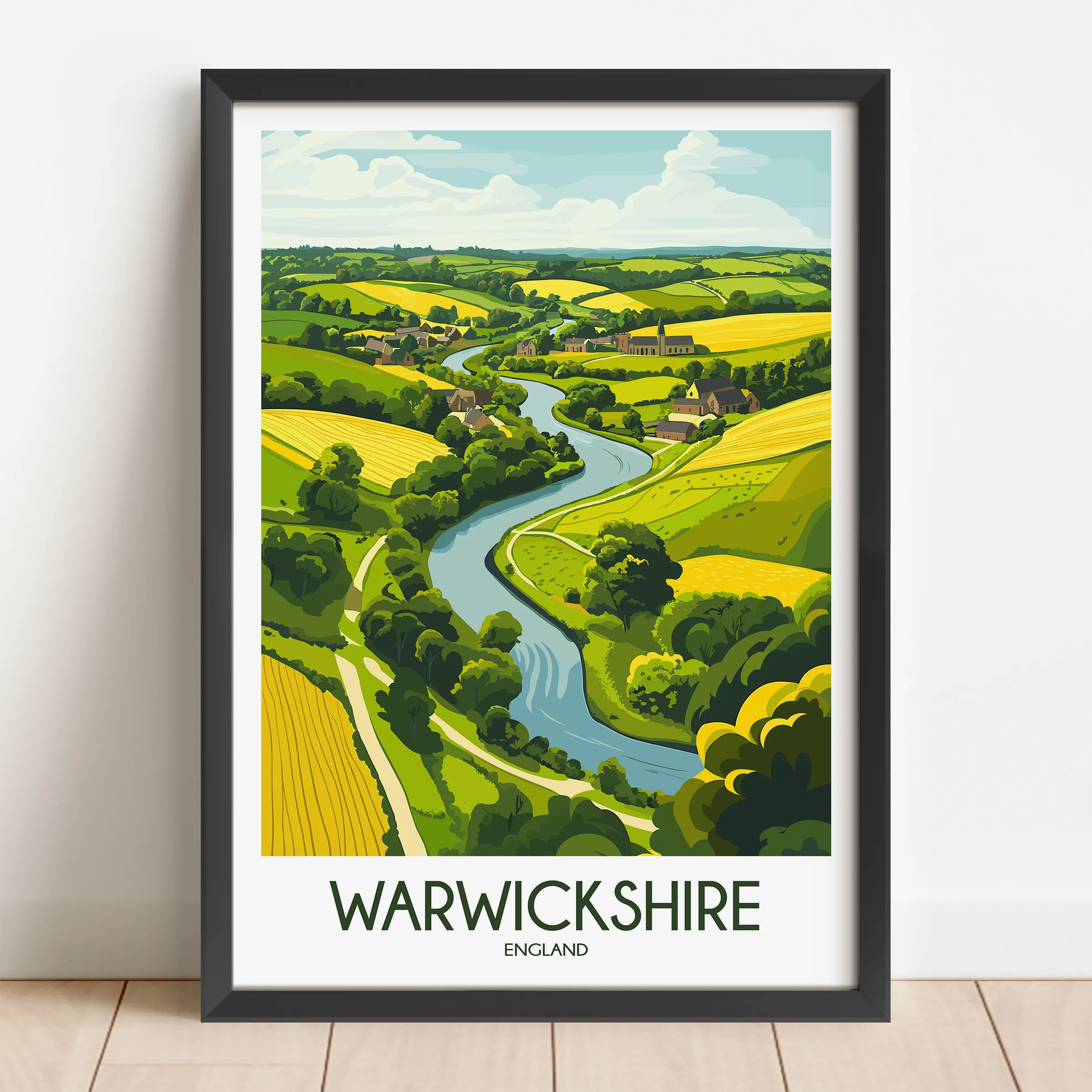 Warwickshire Souvenir Poster Print