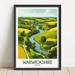 Warwickshire Souvenir Poster Print