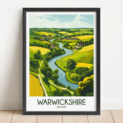 Warwickshire Souvenir Poster Print