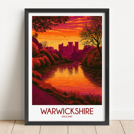 Warwickshire Vintage Style Print