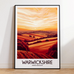 Warwickshire Vintage Style Print