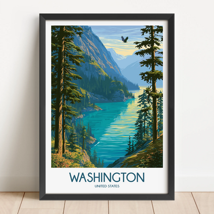 Washington Modern Travel Poster