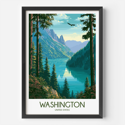 Washington Modern Travel Poster