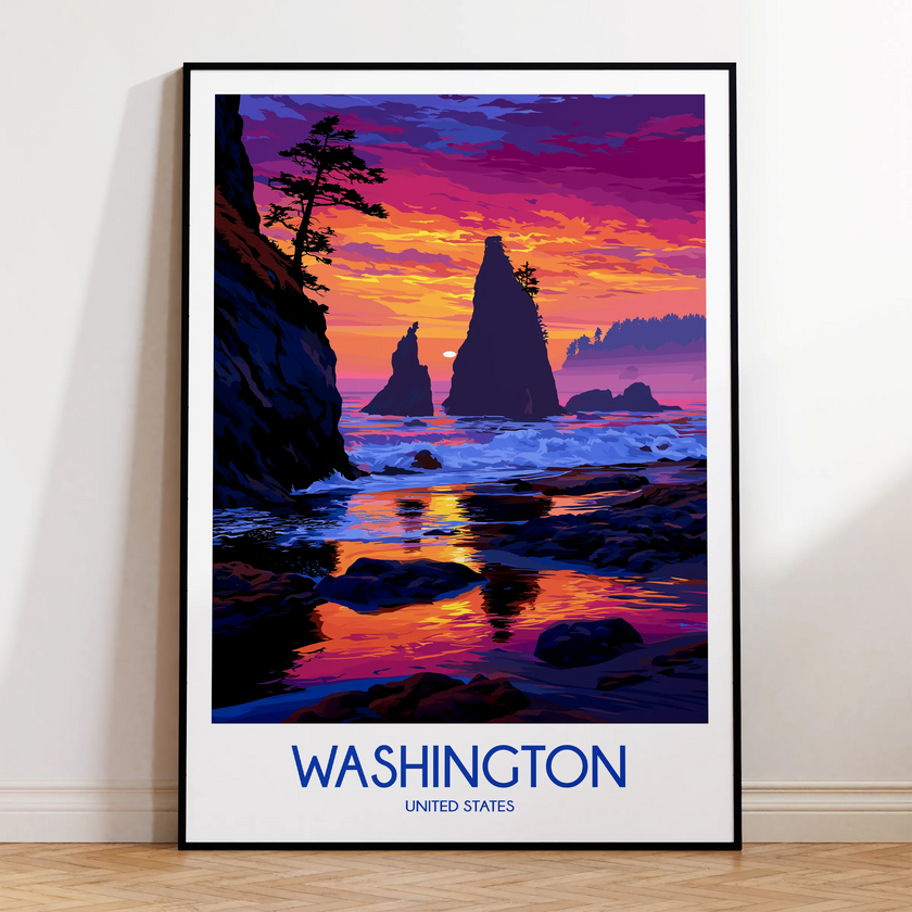 Washington Modern Travel Poster