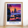 Washington Retro Travel Illustration