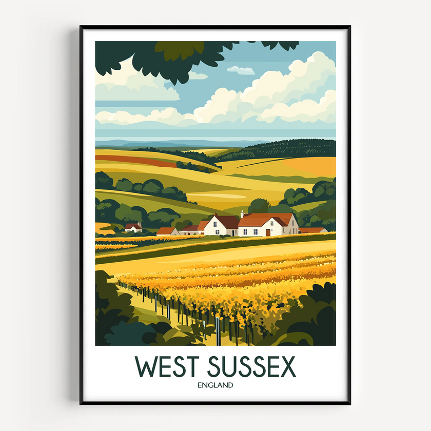 West Sussex Minimalist Wall Art