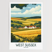 West Sussex Souvenir Poster Print