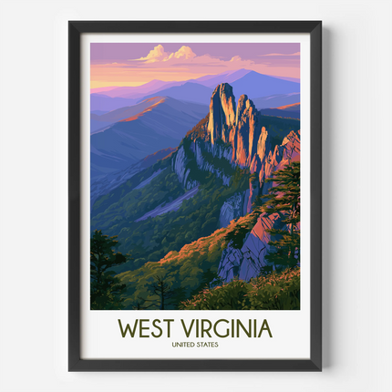 West Virginia Destination Art Gift