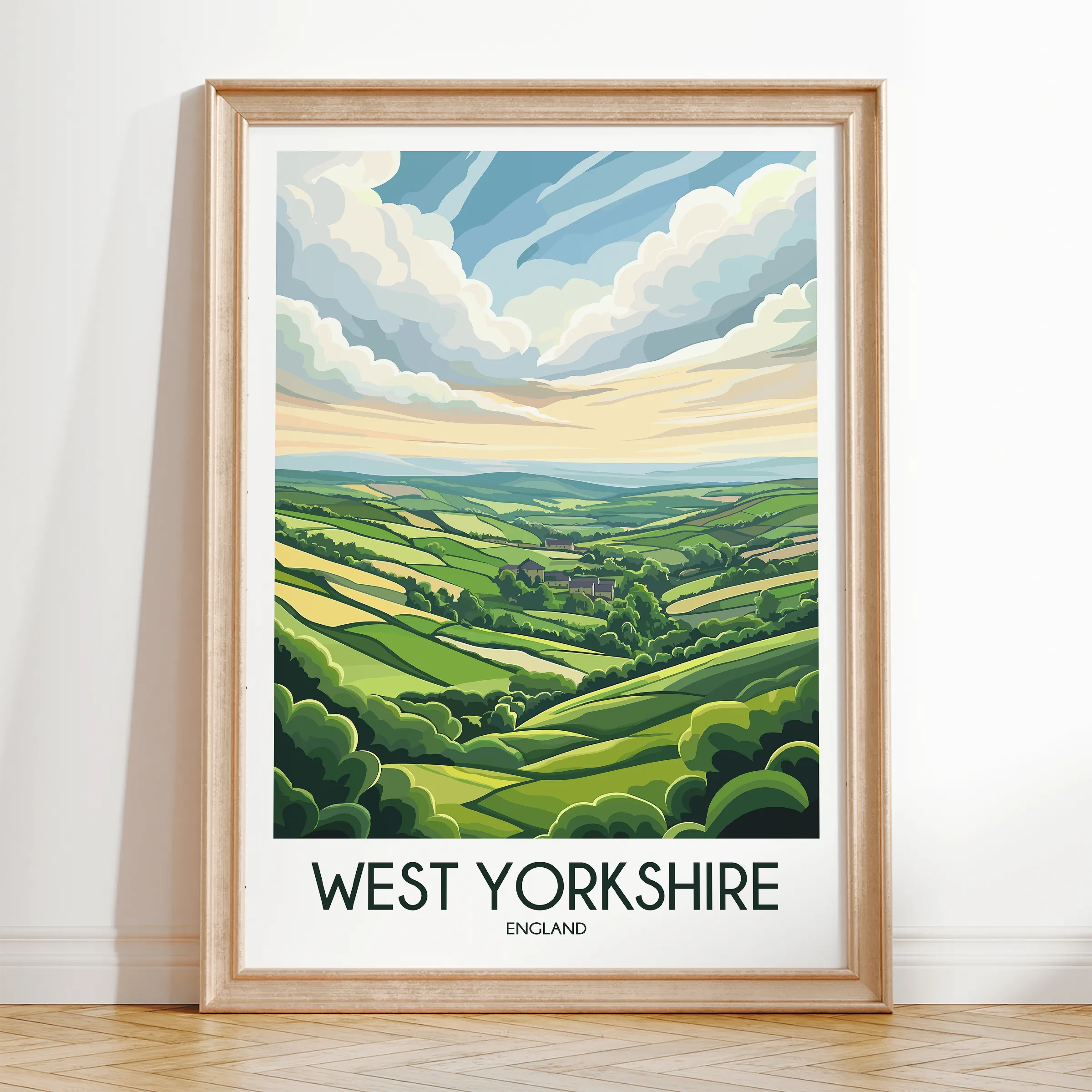 West Yorkshire Minimalist Wall Art
