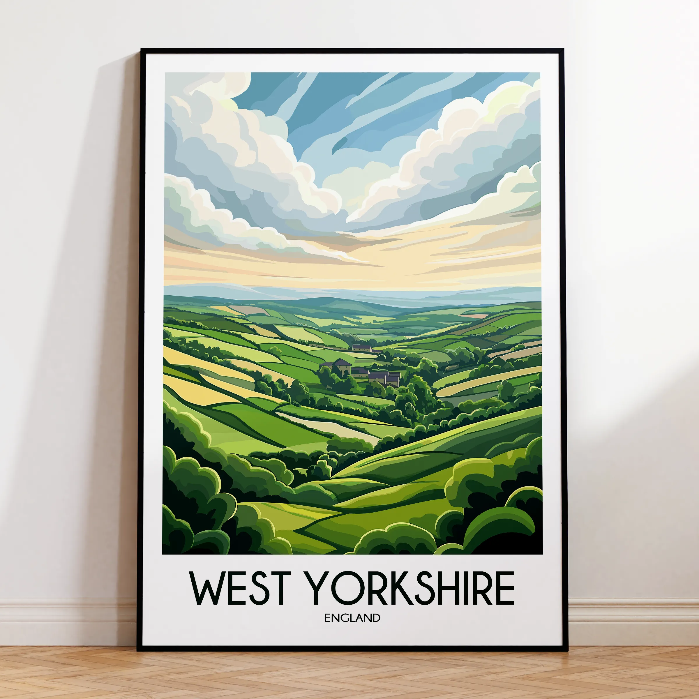 West Yorkshire Modern Travel Poster