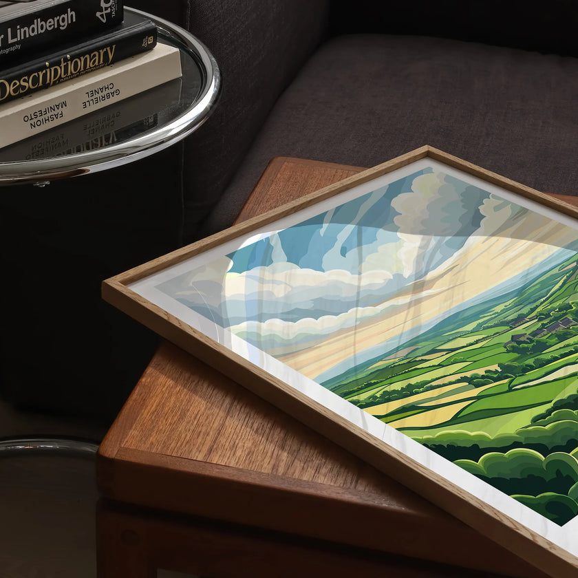 West Yorkshire Retro Travel Illustration