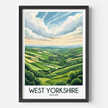 West Yorkshire Retro Travel Illustration