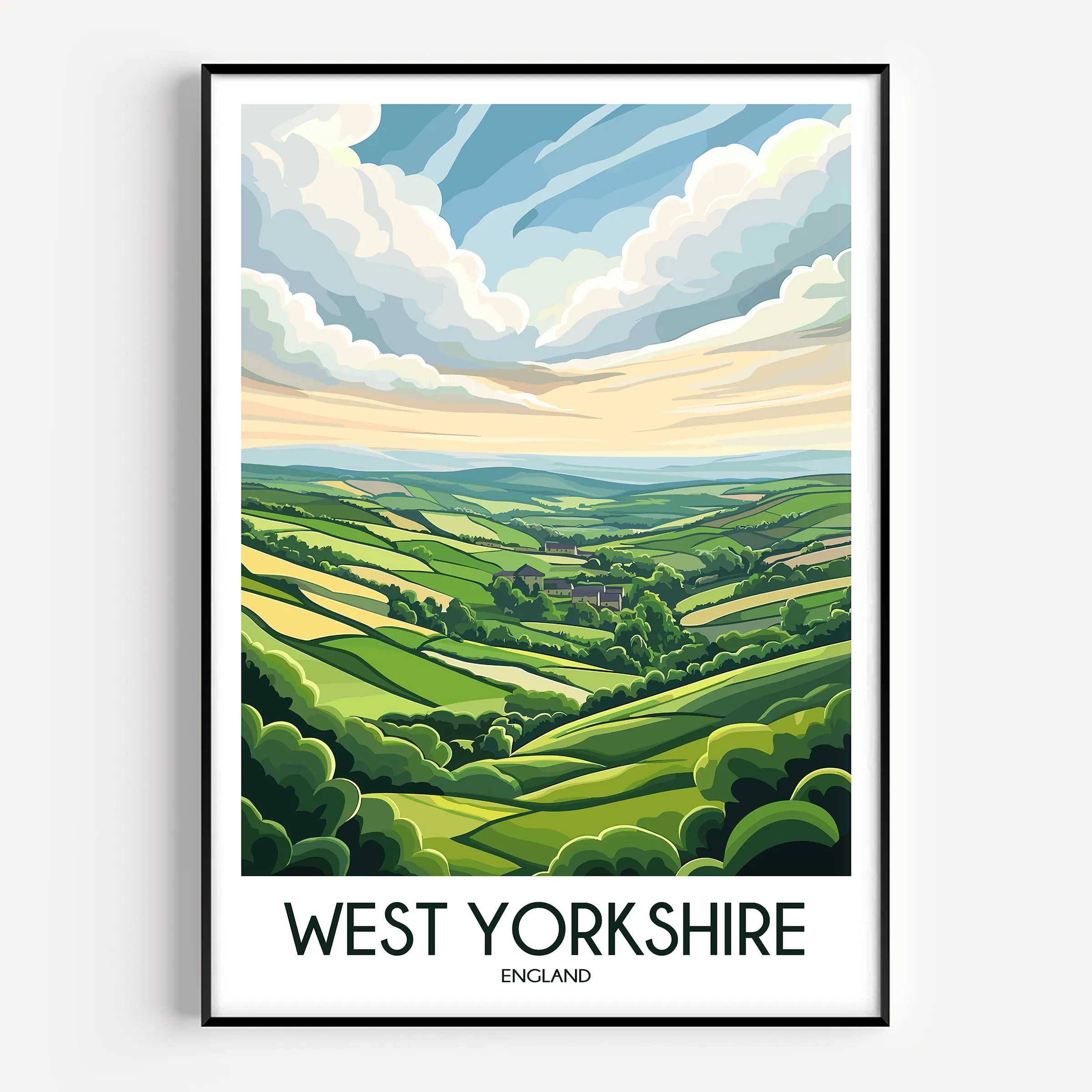 West Yorkshire Souvenir Poster Print