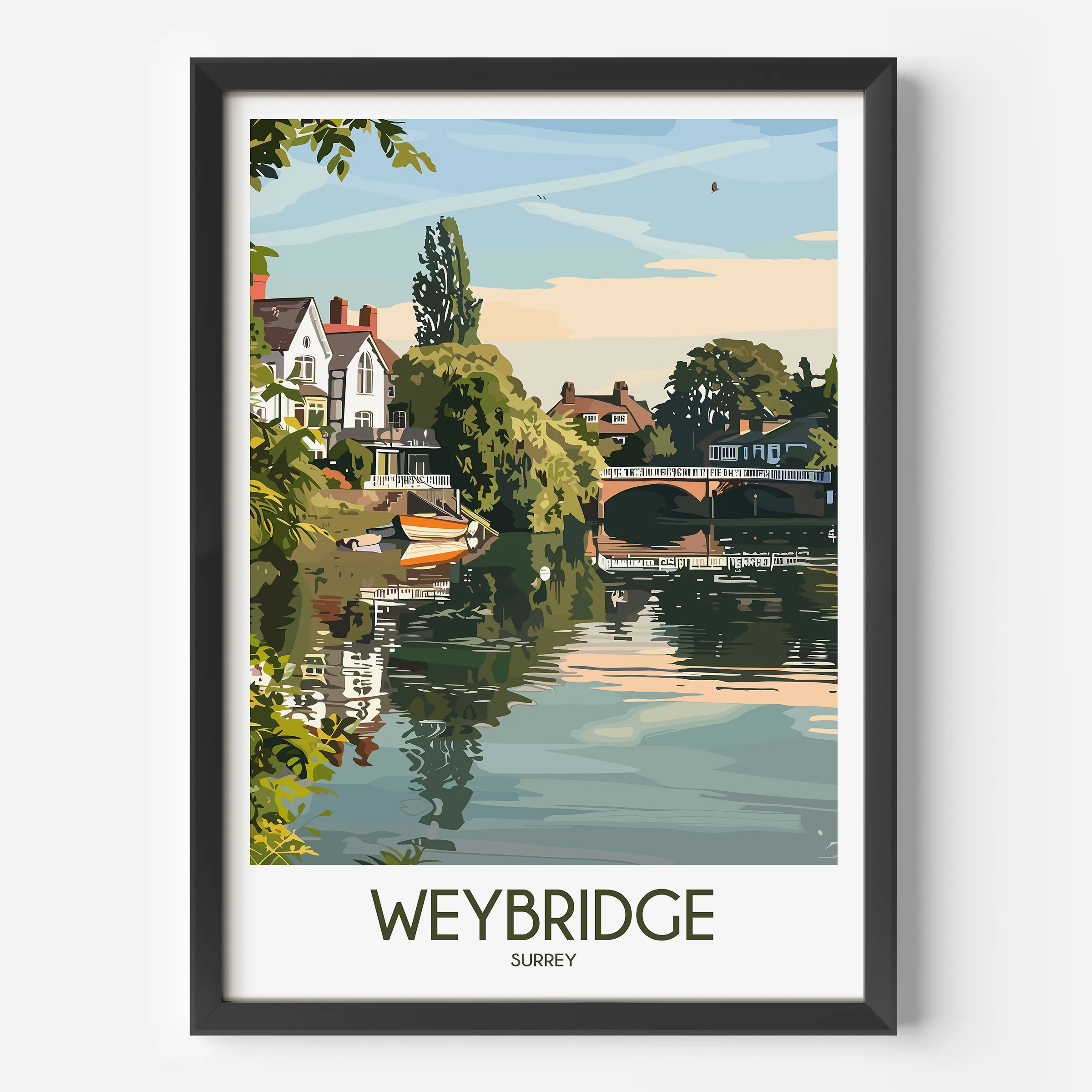 Weybridge Vintage Style Print
