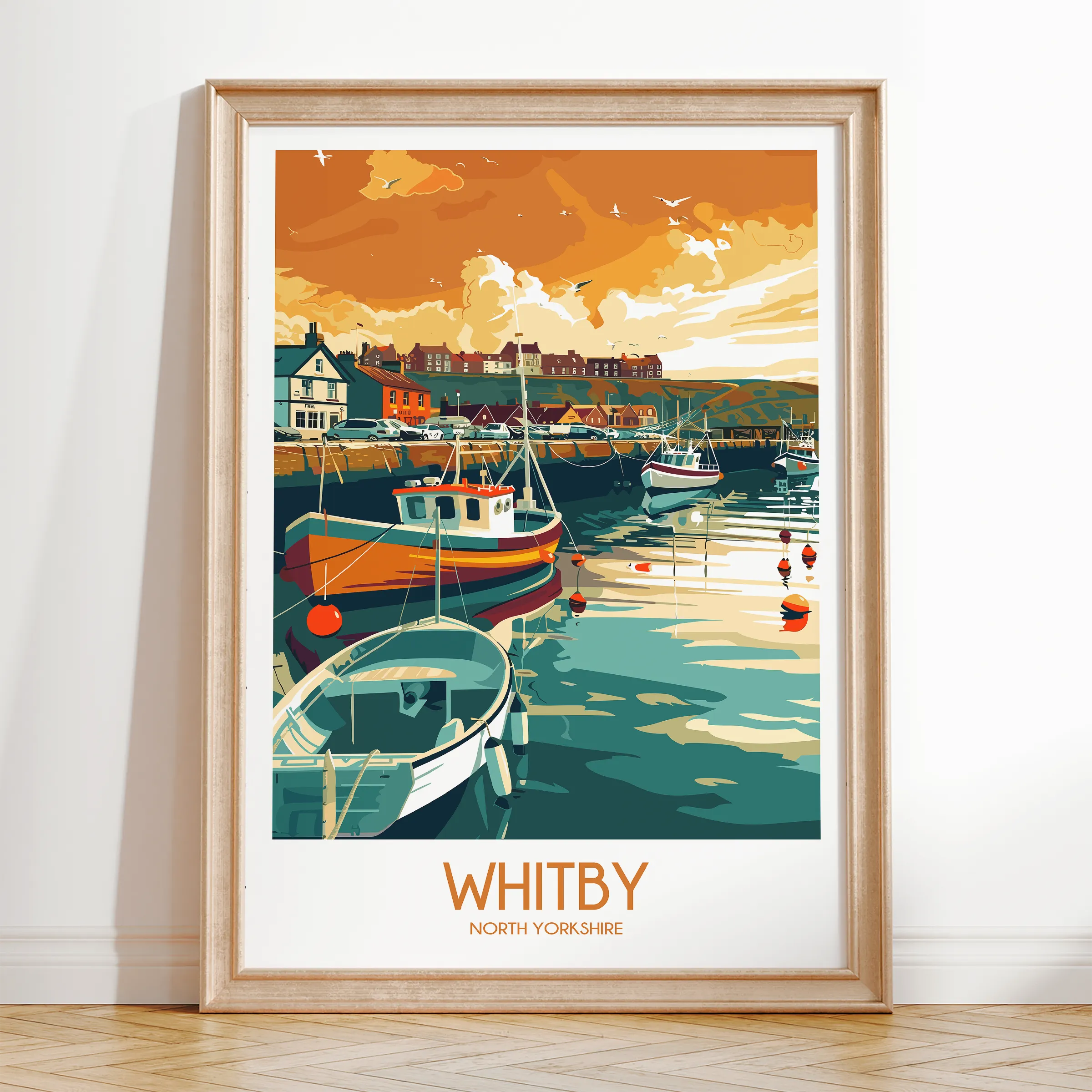 Whitby Modern Travel Poster